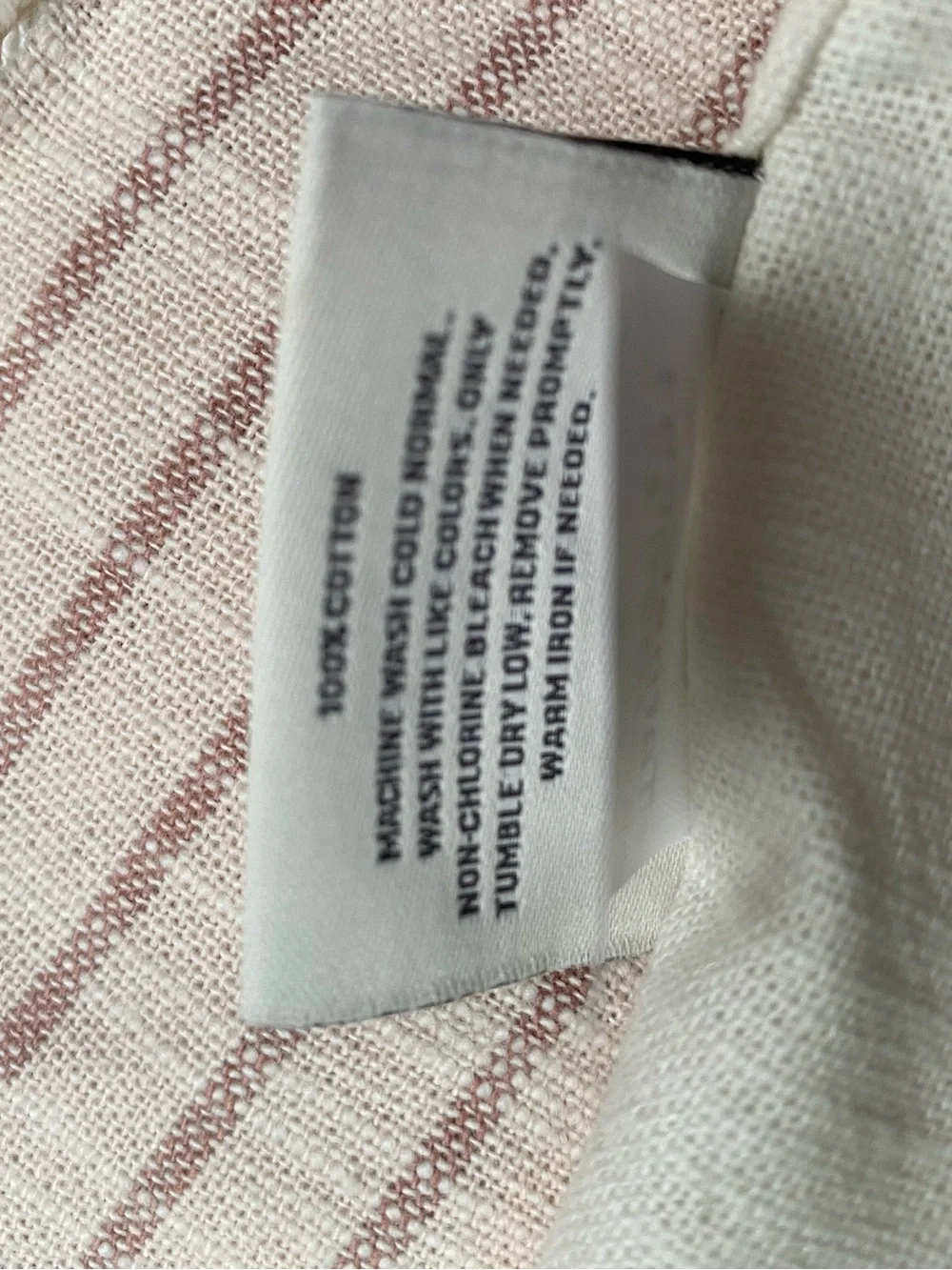 Hearth and Hand Cotton Shower Curtain Cream and Light Pink